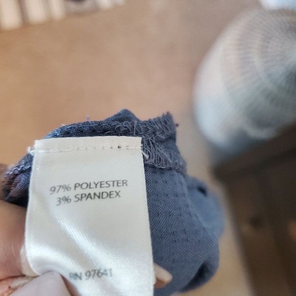 J JILL wearever easy care long tunic soft blue 3/4 sleeves size large - Picture 9 of 10